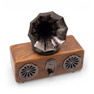 1x Retro Mini Double Gramophone Speaker - Bluetooth - 5.4 watt x 2