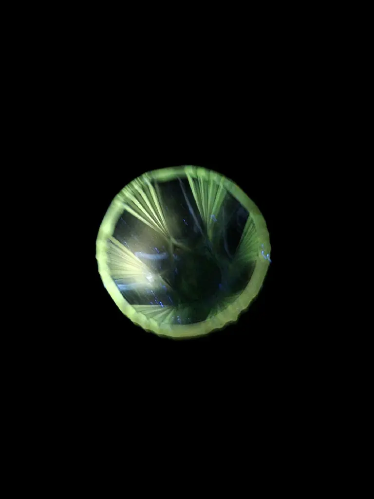 Vintage Green Uranium Glass Vase Art Deco Cut Pattern – UV Glow Vaseline Glass – 6 Vintage Green Uranium Glass Vase Art Deco Cut Pattern – UV Glow Vaseline Glass