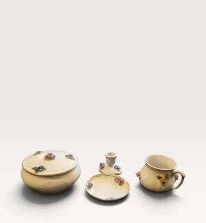 Vintage von Schierholz Porcelain Vanity Set – 4 Pieces, Dresden Style