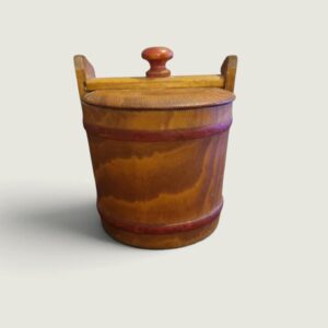 Vintage Handcrafted Wooden Kitchen Storage Container