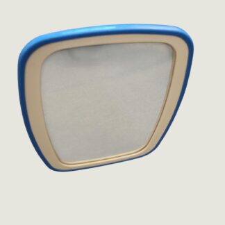 Blue Tabletop Vanity Mirror with Folding Stand