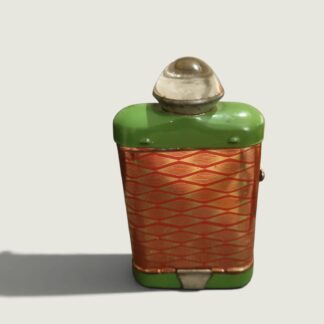 Vintage Metal Pocket Flashlight – Green & Copper-Toned Finish