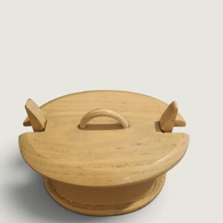 Handcrafted Wooden Oval Storage Container