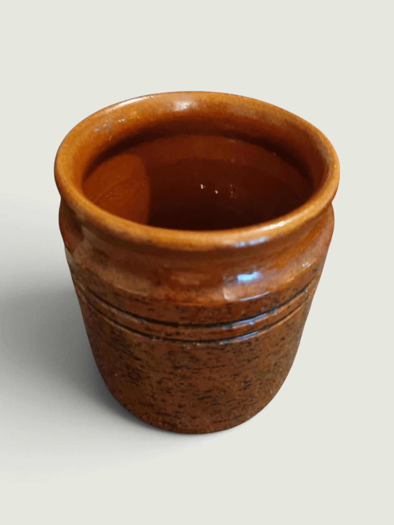 il_fullxfull.8627056632_njr0.jpg Vintage Steninge Ceramics Brown Pottery Jar – Swedish Rustic Decor (H 12.5cm) - Image 2