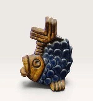 Willi Fischer For Ego Stengods – Vintage Stoneware Fish Figurine