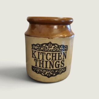 Vintage Moira Pottery English Stoneware Crock, Kitchen Things Storage Jar, Rustic Country Kitchen Utensil Holder, Mid-Century Pottery