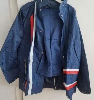 Vintage Caratom Raincoat & Trousers Set – Navy Blue, Size Xs