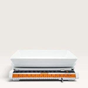 Vintage Eks Gunda Mechanical Kitchen Scale - Orange &Amp; White Swedish Design 1970S