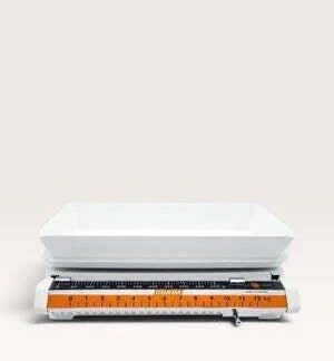 Vintage Eks Gunda Mechanical Kitchen Scale - Orange &Amp; White Swedish Design 1970S