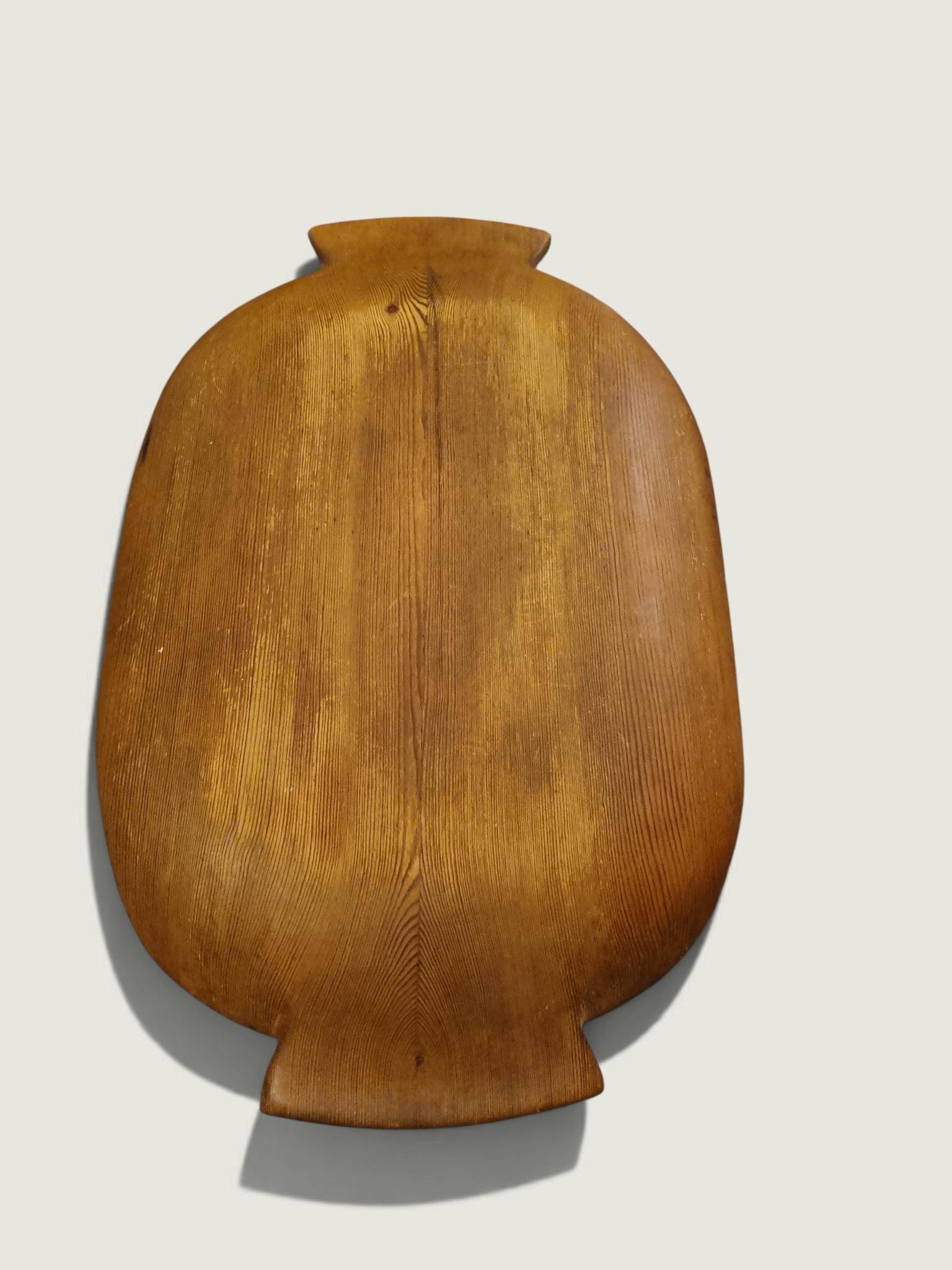 Handcrafted Oval Wooden Serving Tray - Image 3