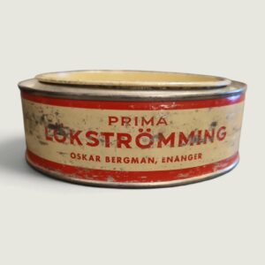 Vintage Oskar Bergman 'Prima Lökströmming' Collectible Tin