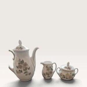 Vintage Edelstein Bavaria Porcelain Coffee Set – Coffee Pot, Creamer & Sugar Bowl