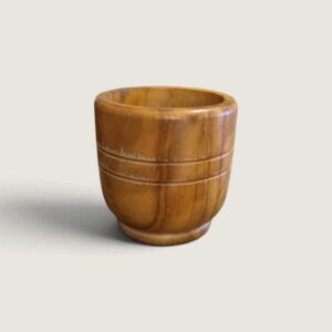 Vintage Hand-Turned Olive Wood Mortar | Rustic Spice Bowl