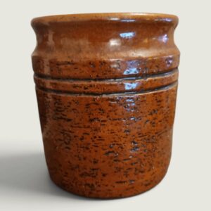 Vintage Steninge Ceramics Brown Pottery Jar – Swedish Rustic Decor (H 12.5cm)