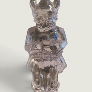 Vintage Pukeberg Glass Viking Figurine by Uno Westerberg – Swedish Art Glass, 15 cm