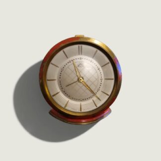 Vintage Umf Ruhla Mechanical Alarm Clock – Red Case