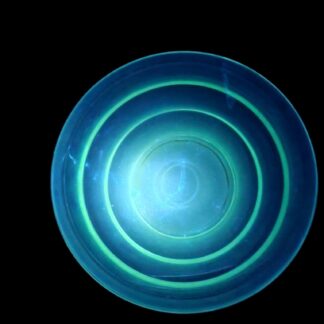 Vintage Pale Green Pressed Glass Bowl – Tiered Design